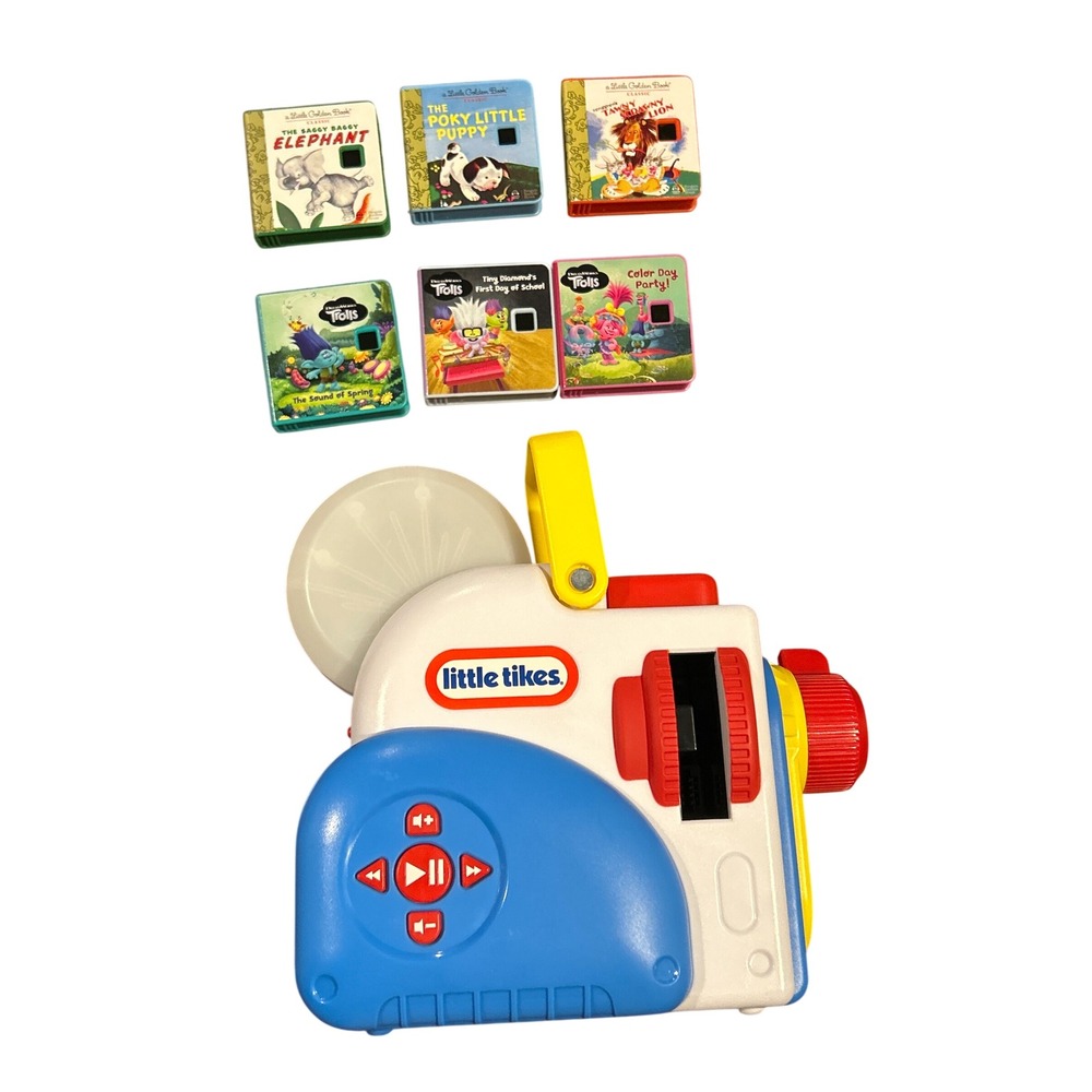 Little Tikes Story Dream Machine interactive toddler story projector and 6 books